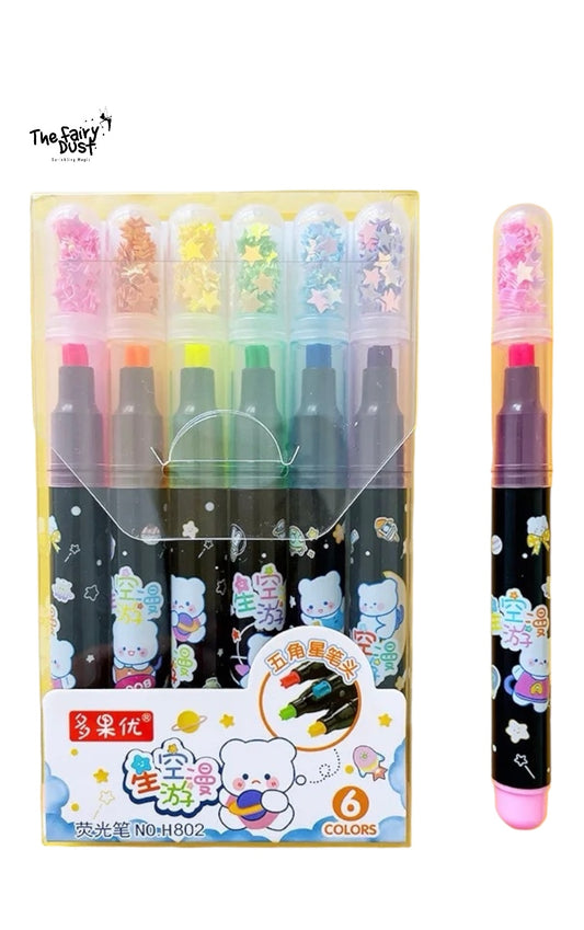 Star glitter highlighters