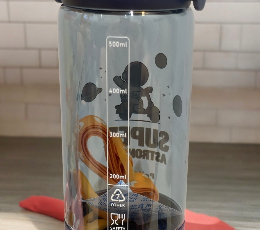 Astro Space Theme water bottle for Boys & Girls , Locking Mechanism, Leakproof & Excellent Built quality. ( BPA free) 500ml.(Astro)