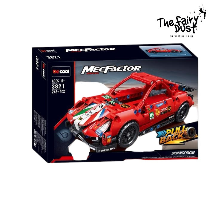 MecFactor Pull back Endurance Racing Car Building Set – 248 Pcs