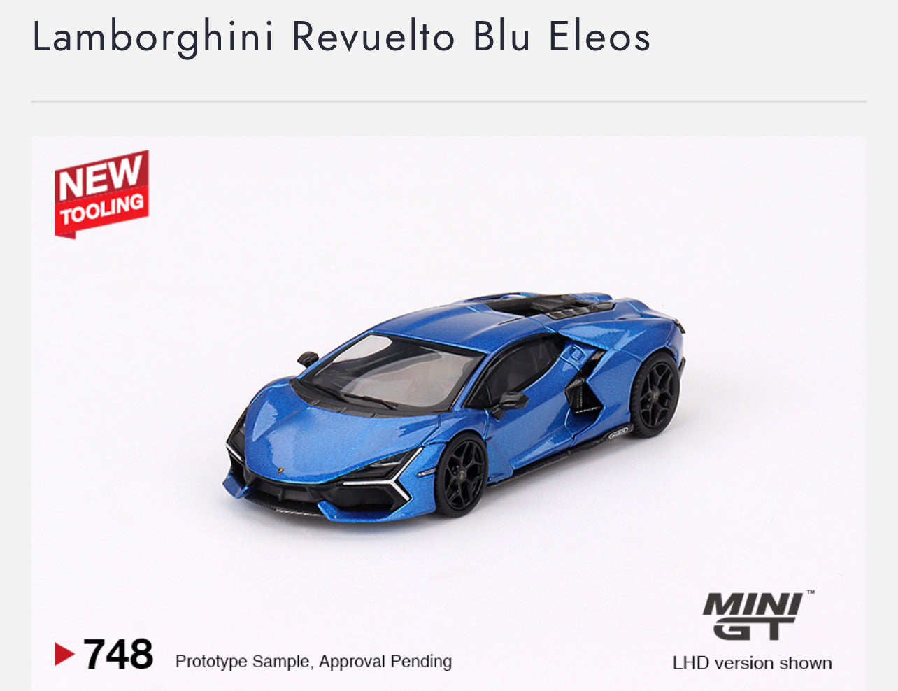 *MINI GT - 1:64 - Imported - Lamborghini Revuelto - Blu Eleos