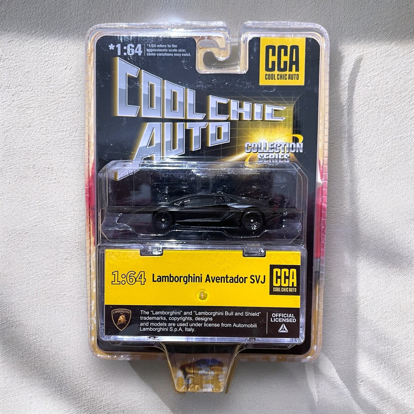 CCA - 1:64 - Premium - Lamborghini Aventador SVJ- Black Matt - Blister Pack (With Stackable Box)
