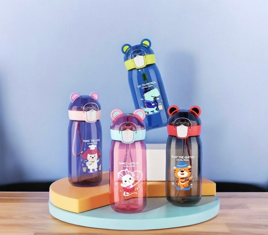 High Quality Leakproof, BPA free Water Bottle for kids (Teddy Bear)