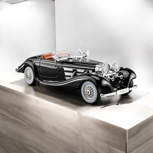 1:24 - Die-Cast 1934 Mercedes Benz 500 k Vintage (Black & Chrome)