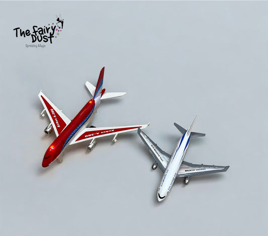 A-380 Die Cast Airplane with Sound & Light + Stand