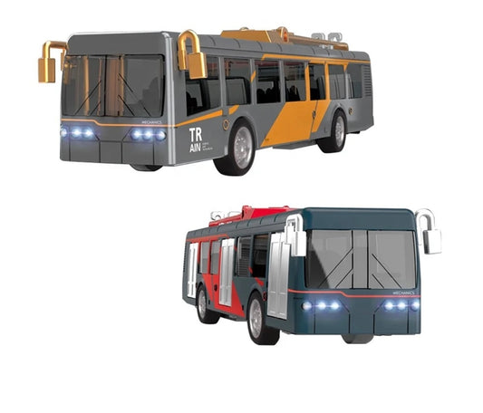 Die-Cast Electric Bus (Lights,Sound,Pullback)
