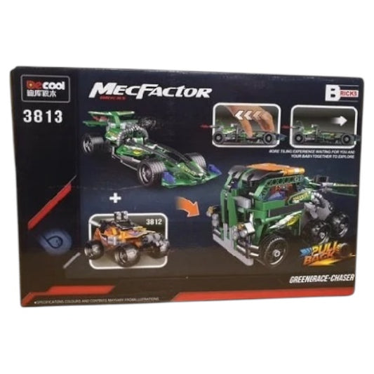 MecFactor Pull Back Racing Car Building Set – 203 Pcs