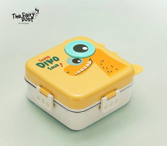 Bento Lunch Box - Dino in Stainless Steel