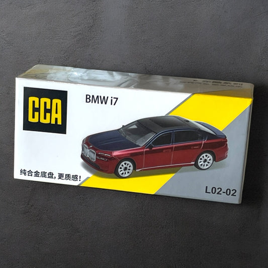 *NN-1:64 CCA Scale Model - BMW i7 Cherry Red & Black Dual Colour