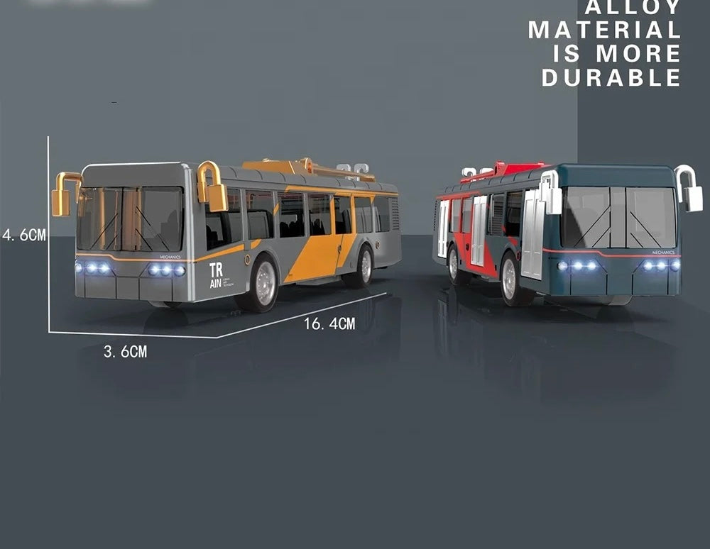 Die-Cast Electric Bus (Lights,Sound,Pullback)