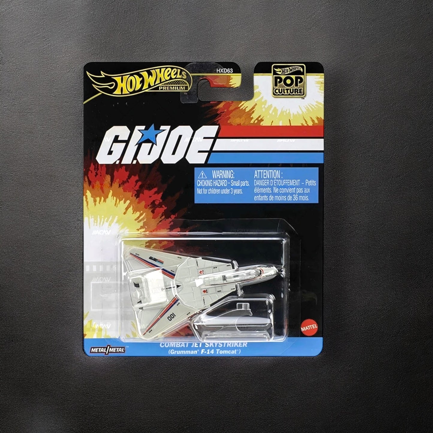 Hot Wheels - Premium 1:64 - GI-JOE Combat Jet SkyStriker F-14 Fighter Plane