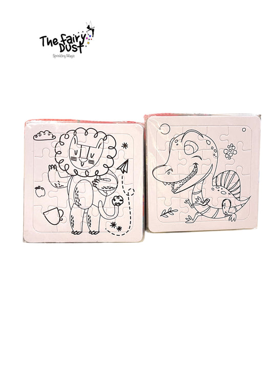 DIY Colouring Puzzle for Kids - Pack of 3 ( random)