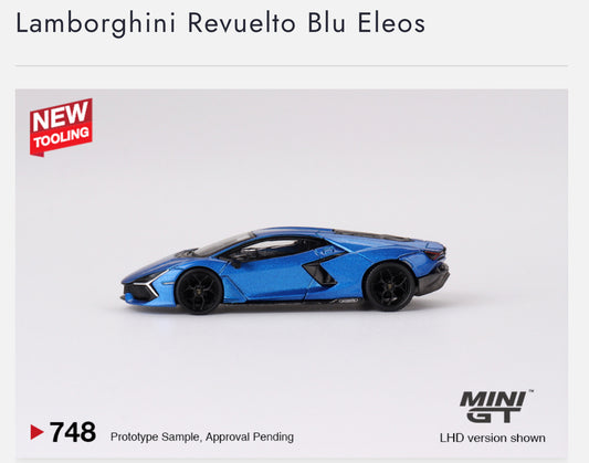 *MINI GT - 1:64 - Imported - Lamborghini Revuelto - Blu Eleos
