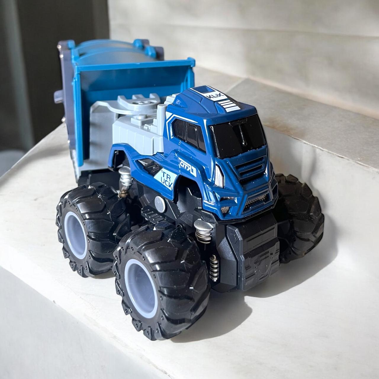 4x4 Die-Cast Trailer Truck – Solar Energy Edition (1:43 Scale)