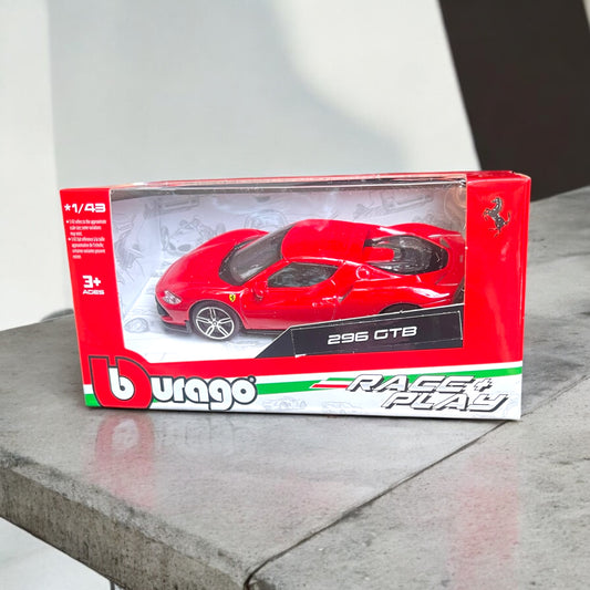 1:43 Bburago Scale Model Die Cast- Ferrari - 296 GTB - Rare Collectible Box (imported)