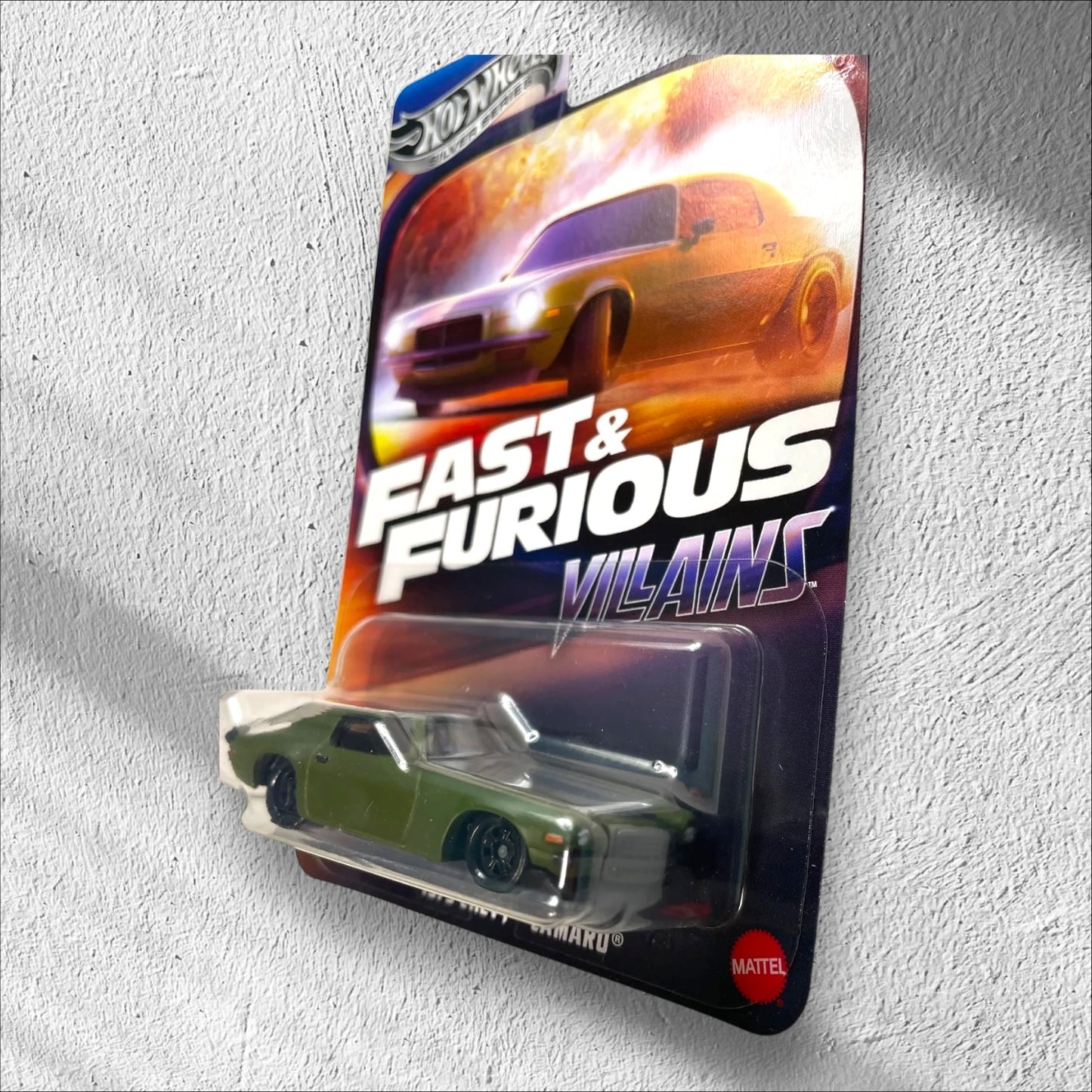 Hot Wheels - Premium 1:64- 1973’ Chevy Camaro Matt Military Green - Fast & Furious Villains Edition (Rare)