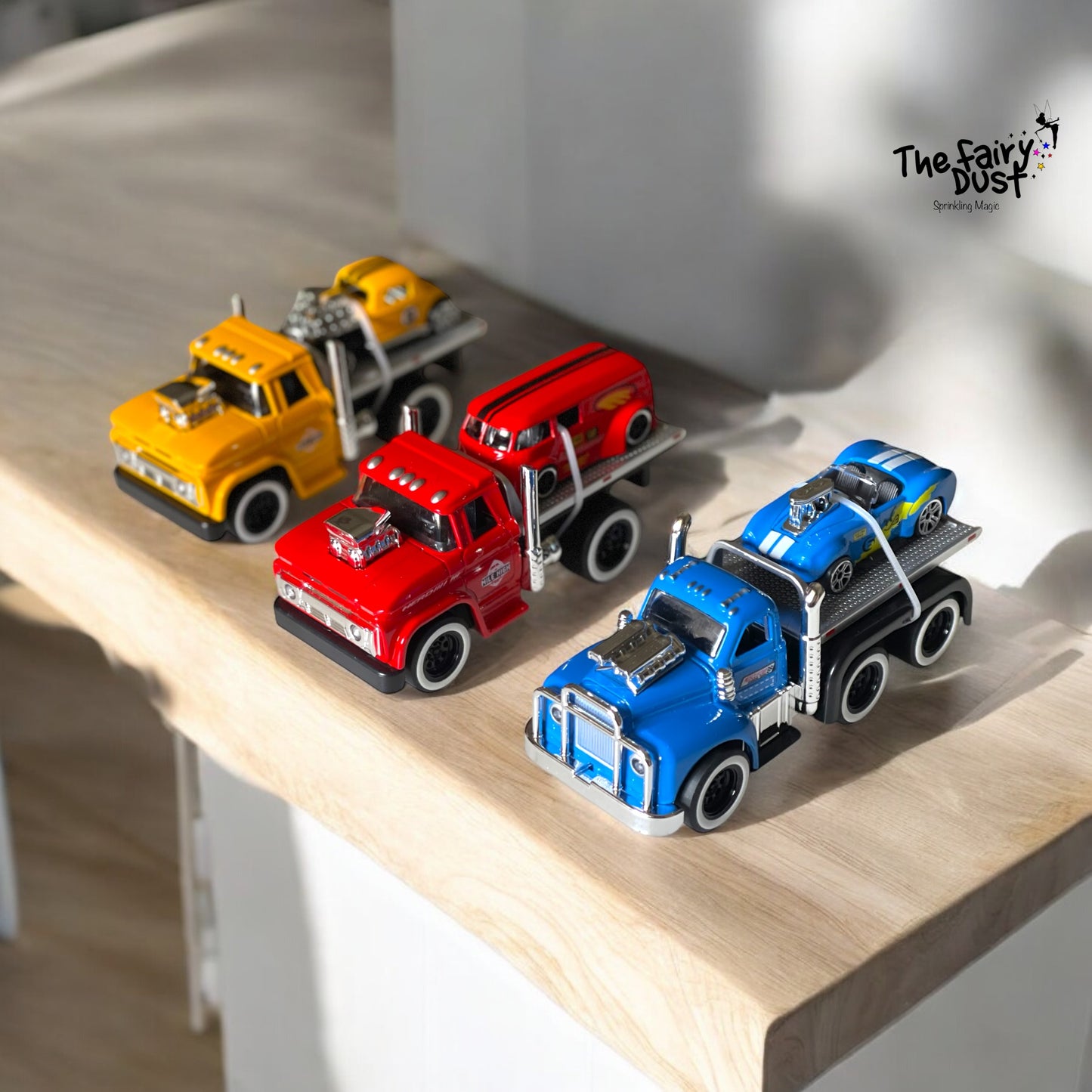 Autobahn - Trailer & Vehicle (Die Cast Working Headlights, Sound & Pull back) - Import