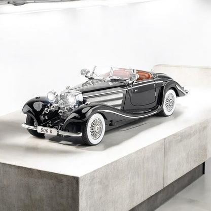 1:24 - Die-Cast 1934 Mercedes Benz 500 k Vintage (Black & Chrome)