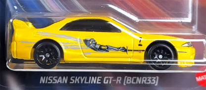 Hot Wheels - Premium 1:64 - Nissan Slyline GT R , Fast & Furious Racing (Yellow)
