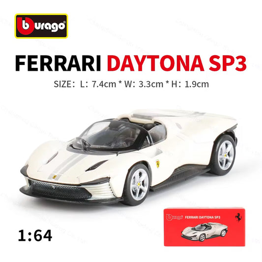 1:64 Bburago Scale Model Die Cast- Ferrari- Daytona SP3 (Pearl white)