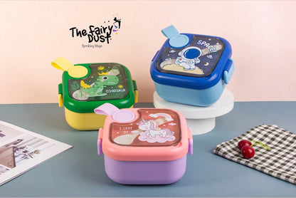 Square - Steel Insulated Lunch Box with cutlery , scissors and strap