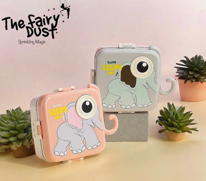 Bento - Cute Elephant Lunch Box for Boys & Girls.Leakproof , Insulated Steel case and cutleries. Best-Selling🔥🔥🔥