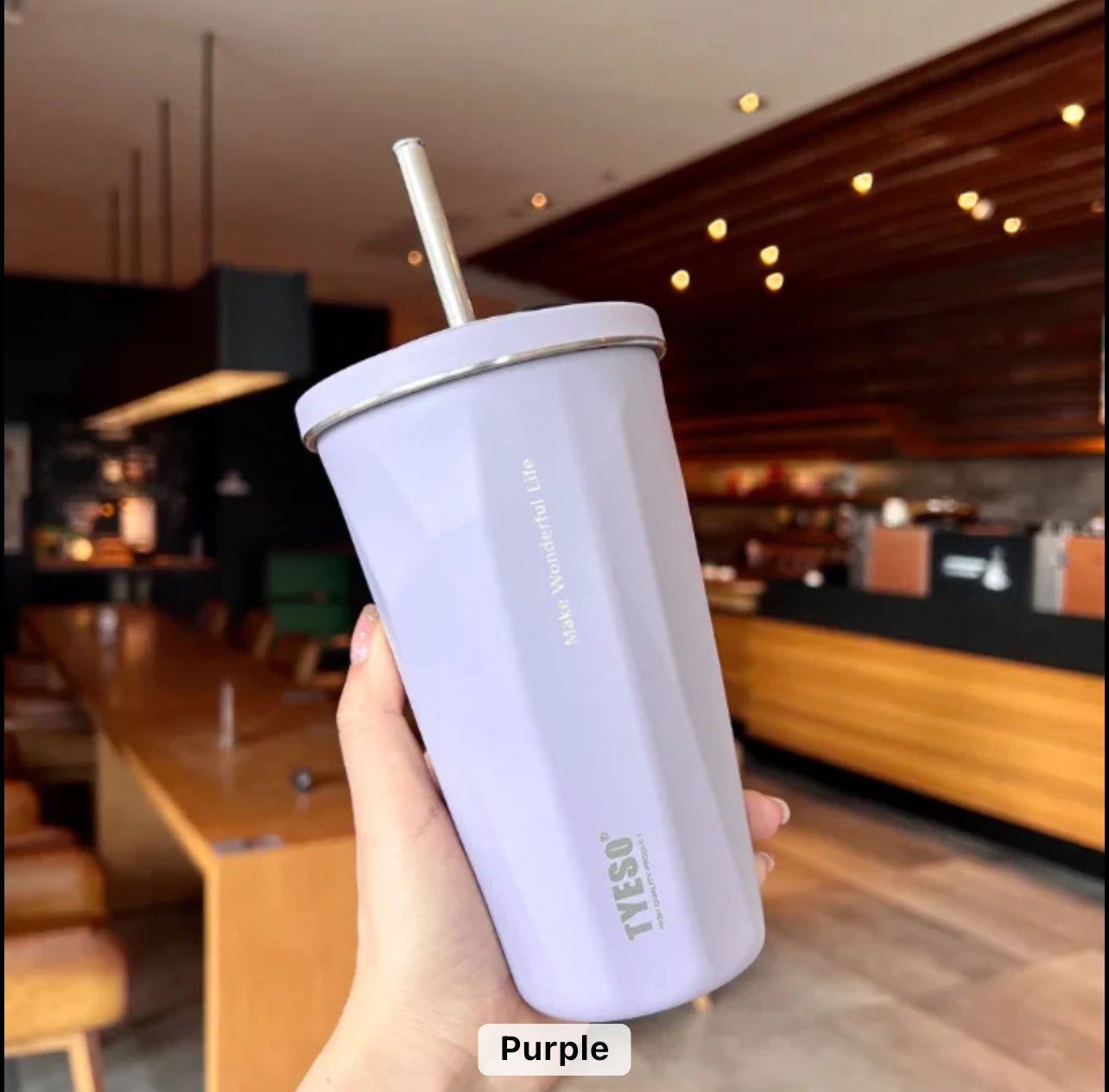 TYESO - TUMBLR 600 ml. Hot & Cold. Vacuum insulated Steel Mug.