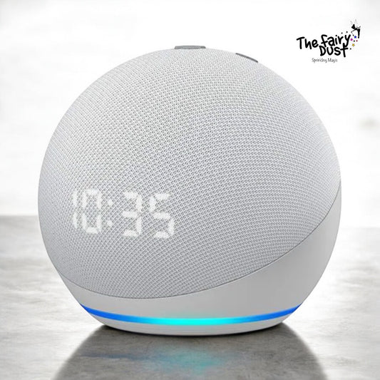 Alexa “ Echo Dot - With Clock Display (White)