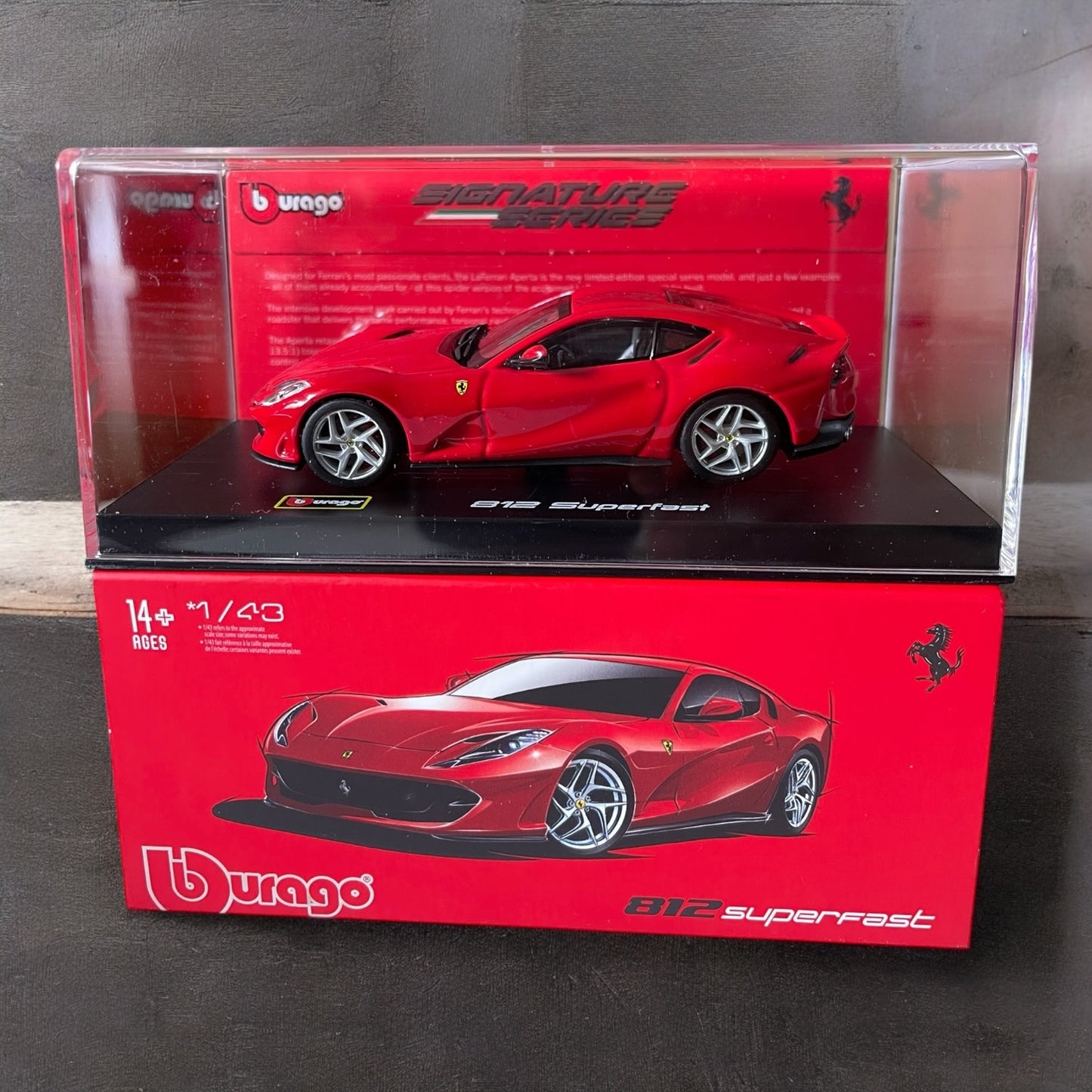 1:43 Bburago Scale Model Die Cast- Ferrari - 812 Superfast  - Rare Collectible Box (imported)