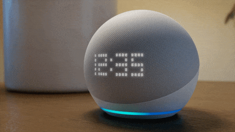 Alexa “ Echo Dot - With Clock Display (White)