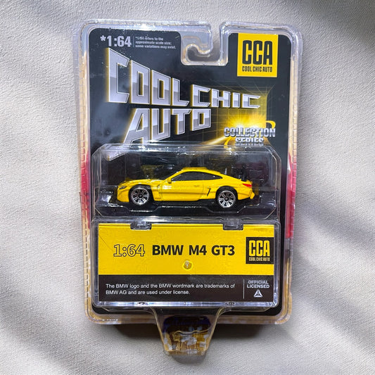 CCA - 1:64 - Premium - BMW M4 GT3 - Yellow, Blister Pack (With Stackable Box)