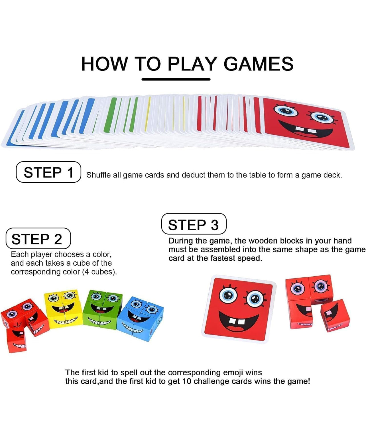 Crazy face - Challenge Puzzle (Wooden Blocks with travel friendly Tin Box)
