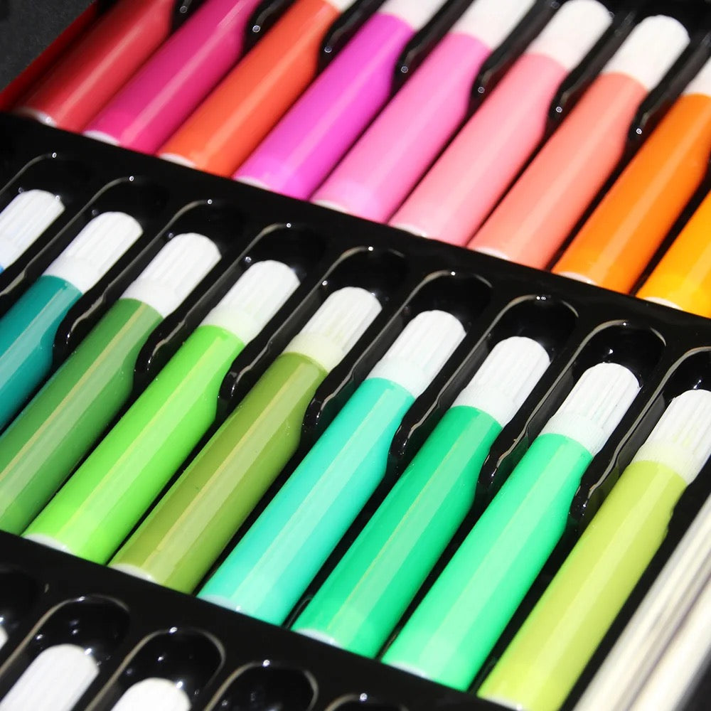 Unicorn Colouring set for kids -Non Toxic and completely safe for Boys and Girls (145 pcs)