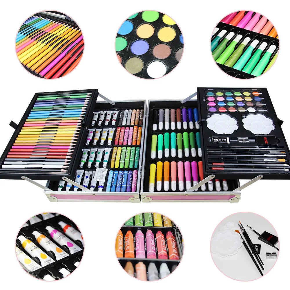 Unicorn Colouring set for kids -Non Toxic and completely safe for Boys and Girls (145 pcs)
