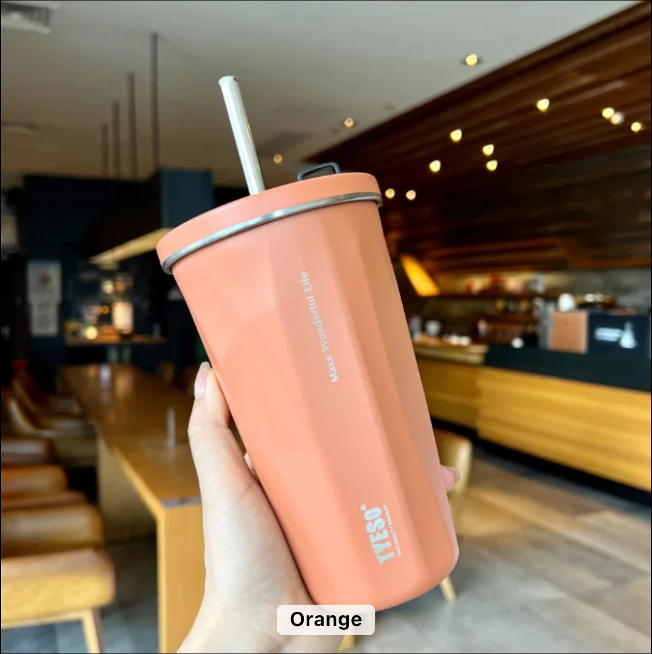 TYESO - TUMBLR 600 ml. Hot & Cold. Vacuum insulated Steel Mug.