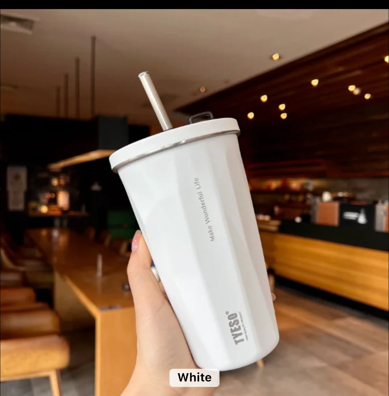 TYESO - TUMBLR 600 ml. Hot & Cold. Vacuum insulated Steel Mug.