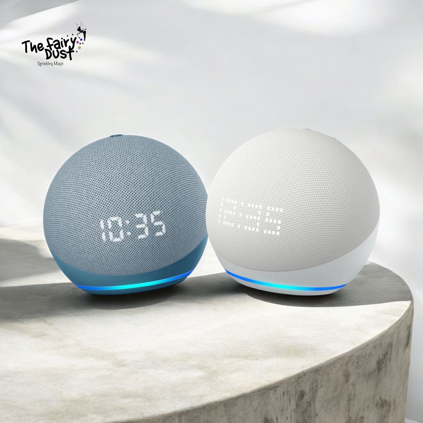 Alexa “ Echo Dot - With Clock Display (White)