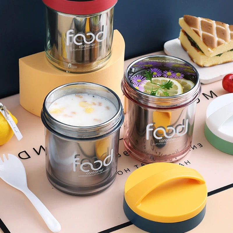 Stainless Steel snack Containers (Liquid Foods) 600 ML
