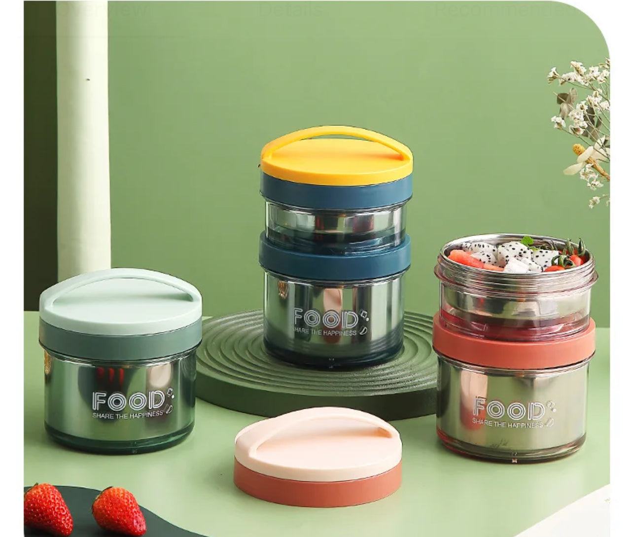 Stainless Steel snack Containers (Liquid Foods) 600 ML