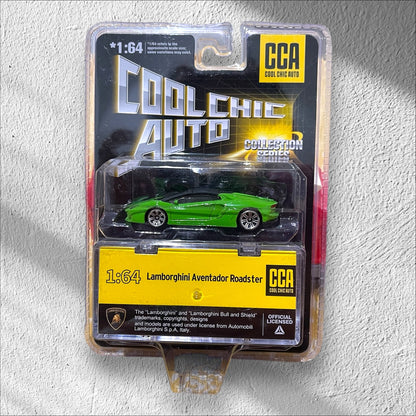 CCA - 1:64 - Premium - Lamborghini Aventador Roadster  - Green, Blister Pack (With Stackable Box)