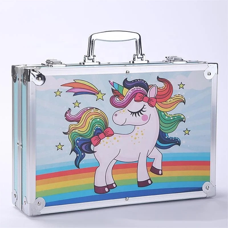 Unicorn Colouring set for kids -Non Toxic and completely safe for Boys and Girls (145 pcs)
