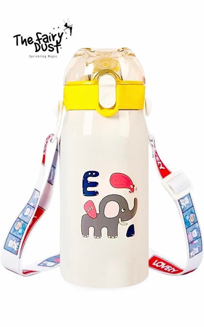 Abile 530 ml stainless steel Sipper with strap & handle (2 Accesories inside)