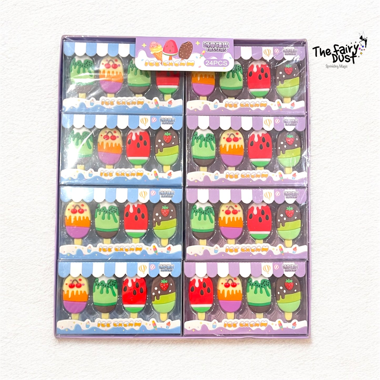 ICE CREAM CANDY ERASER (set of 4)
