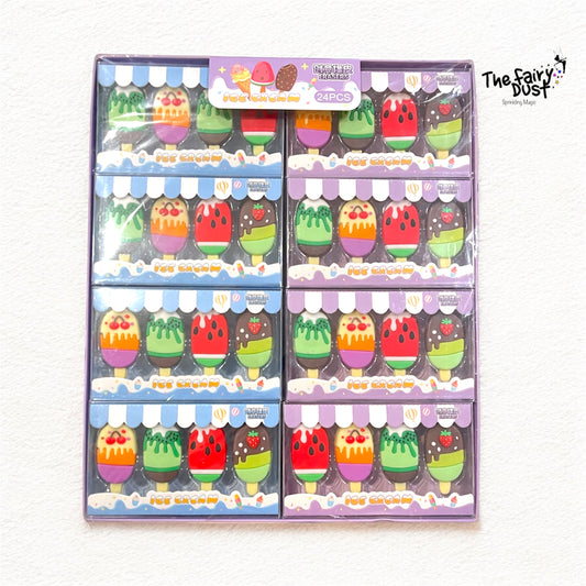 ICE CREAM CANDY ERASER (set of 4)