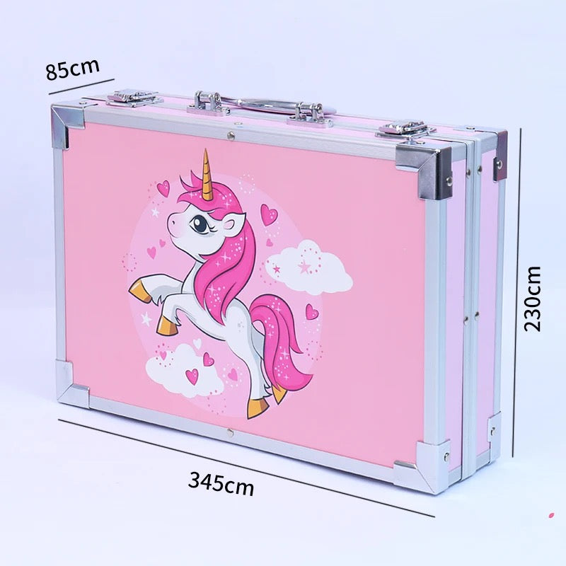 Unicorn Colouring set for kids -Non Toxic and completely safe for Boys and Girls (145 pcs)
