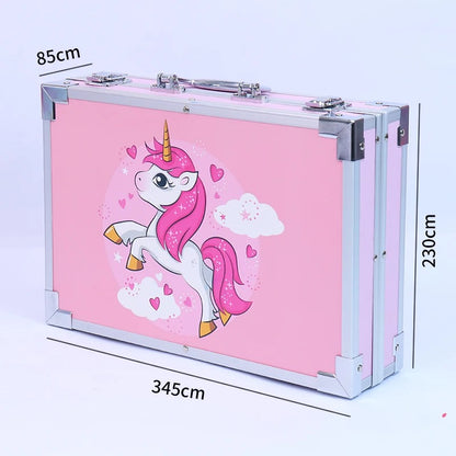 Unicorn Colouring set for kids -Non Toxic and completely safe for Boys and Girls (145 pcs)