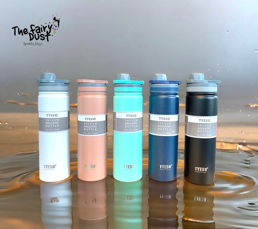 Vacuum insulated steel water bottle - 750 ml.(TYESO)