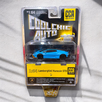 CCA - 1:64 - Premium -Lamborghini Huracan STO -Blue-  Blister Pack (With Stackable Box)