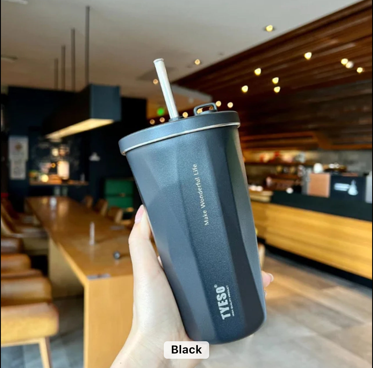 TYESO - TUMBLR 600 ml. Hot & Cold. Vacuum insulated Steel Mug.