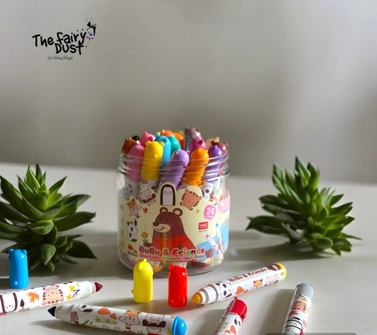 Skin Friendly -Washable water colour sketch pens - Set of 24 (Best for Kids who like to showcase their art everywhere 😉) Non Toxic 😇