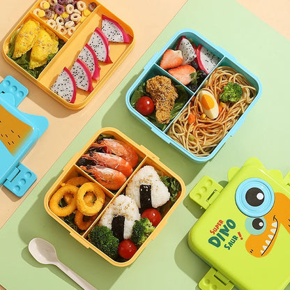 Bento - Cute Dino Eye-Leakproof  plastic Premium Lunch Box🦖